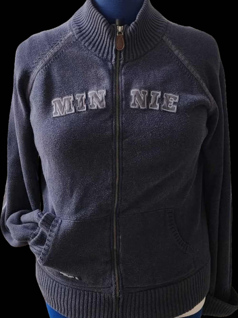 Authentic Disneyland Resort Zip-Front 'MINNIE' Embellished Women's Cardigan